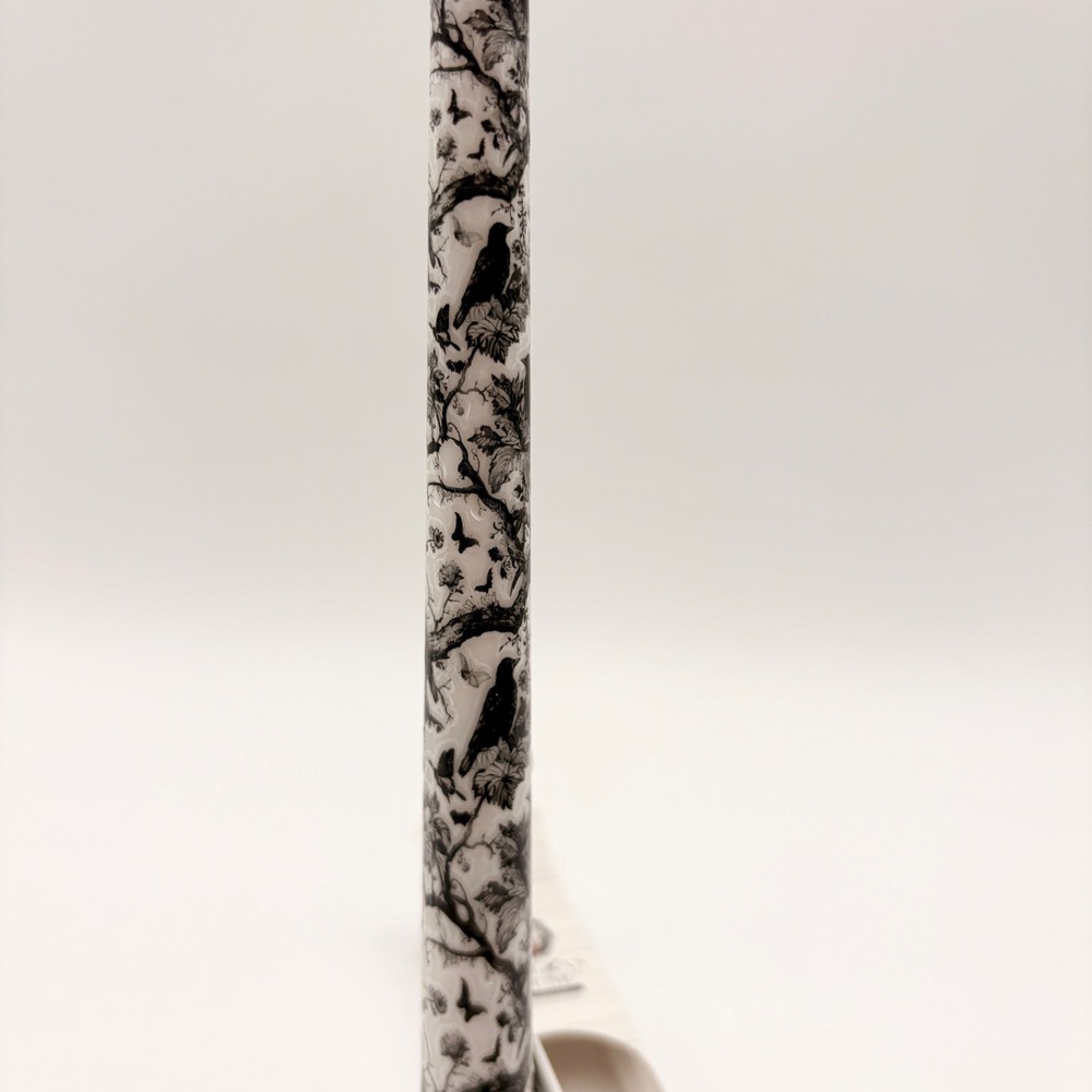 My Texas House by Erin Vogelpohl 2 Taper Candles Black White Raven Floral Toile - Picture 5 of 8